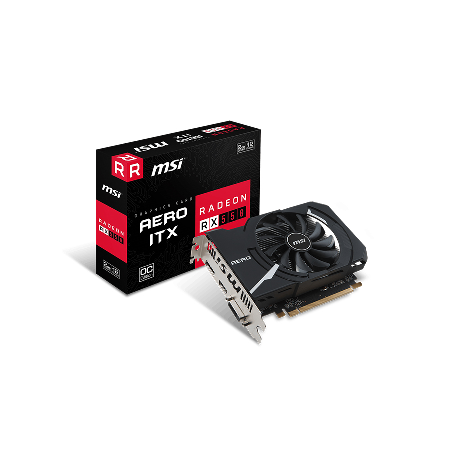 MSI VGA RADEON RX 550 AERO ITX 2G OC DDR5 DL-DVI HDMI DP ATX