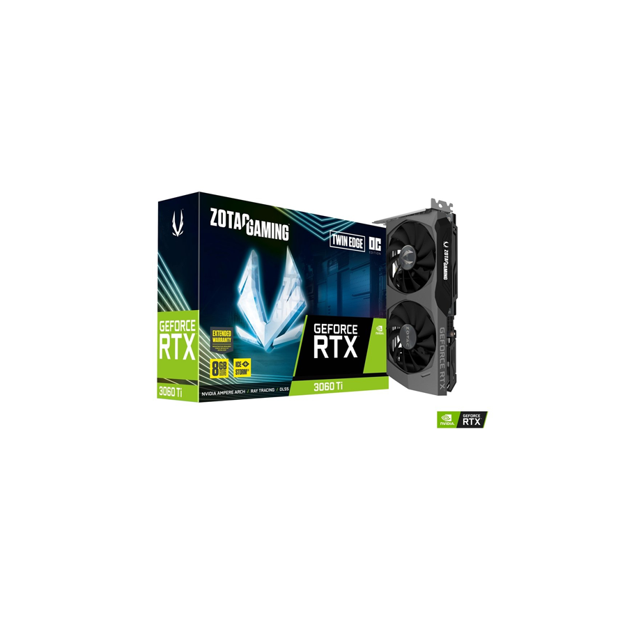 Zotac GeForce RTX 3060 Ti Twin Edge OC 8GB GDDR6 HDMI/3*DP PCi Ex 4.0 16x