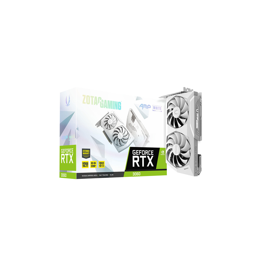 Zotac GeForce RTX 3060 AMP White Edition LHR12GB GDDR6 HDMI/3*DP PCi Ex 4.0 16x